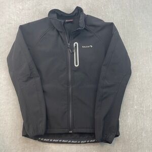 Baleaf Men Small Black Cycling Jacket Fleece Lined Reflective Softshell Zip